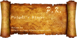 Polgár Kleon névjegykártya